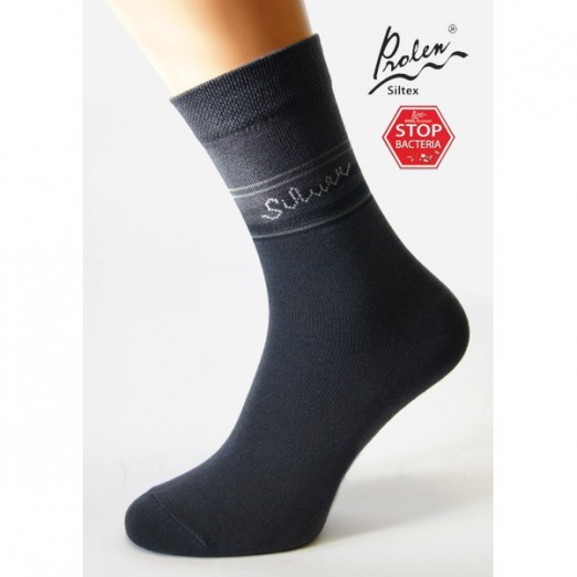 Nadměrné ponožky Silver tmavé XXL